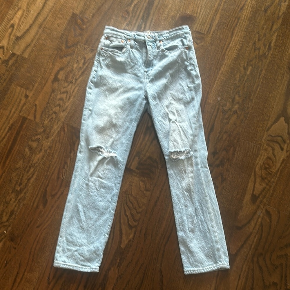 Madewell high-rise slim crop jean, light wash